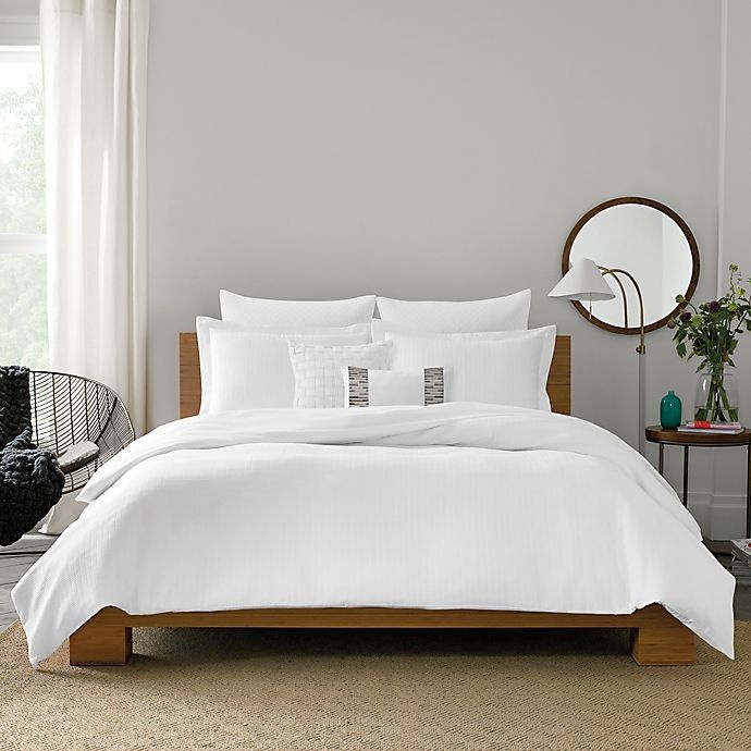 slide 1 of 1, Real Simple Lattice Full/Queen Duvet Cover - White, 1 ct