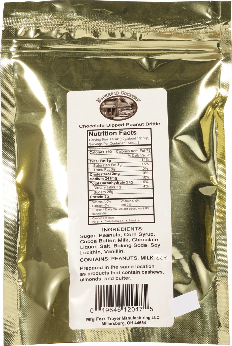slide 6 of 9, Backroad Country Chocolate Dipped Peanut Brittle 5 oz, 5 oz