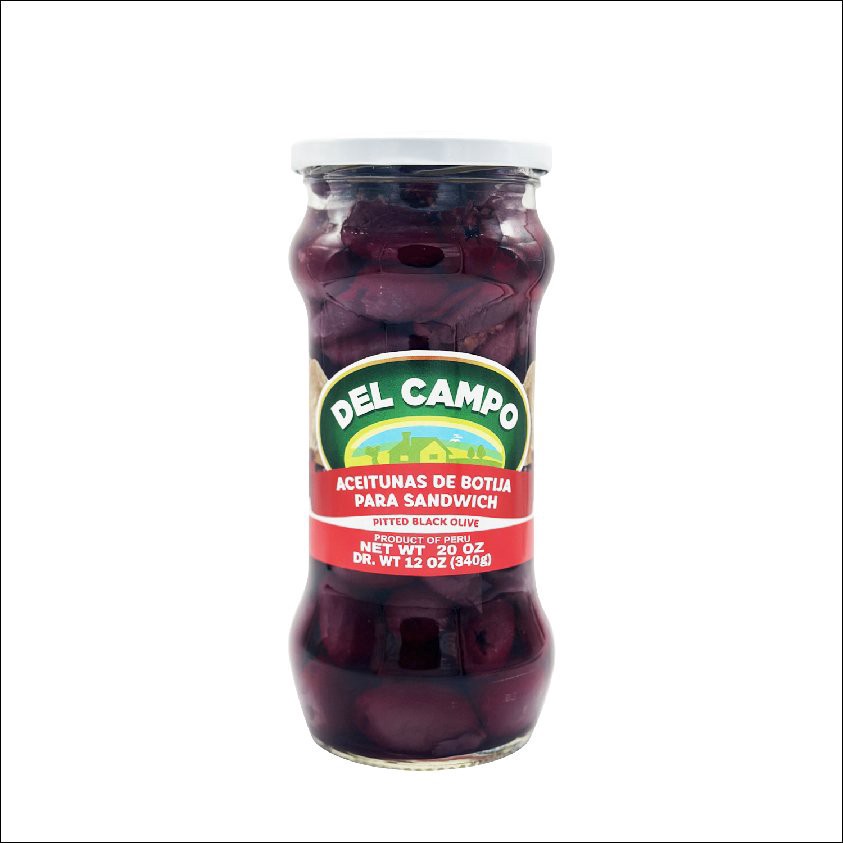 slide 1 of 1, Del Campo D/C Blk Olive For Sandwich, 20 oz