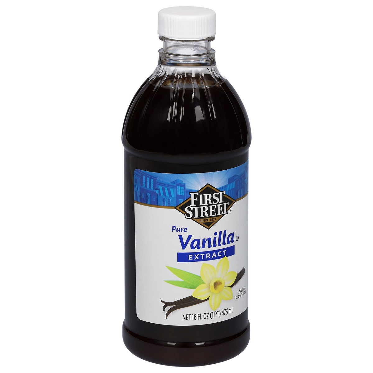 slide 8 of 13, First Street Pure Vanilla Extract, 16 oz