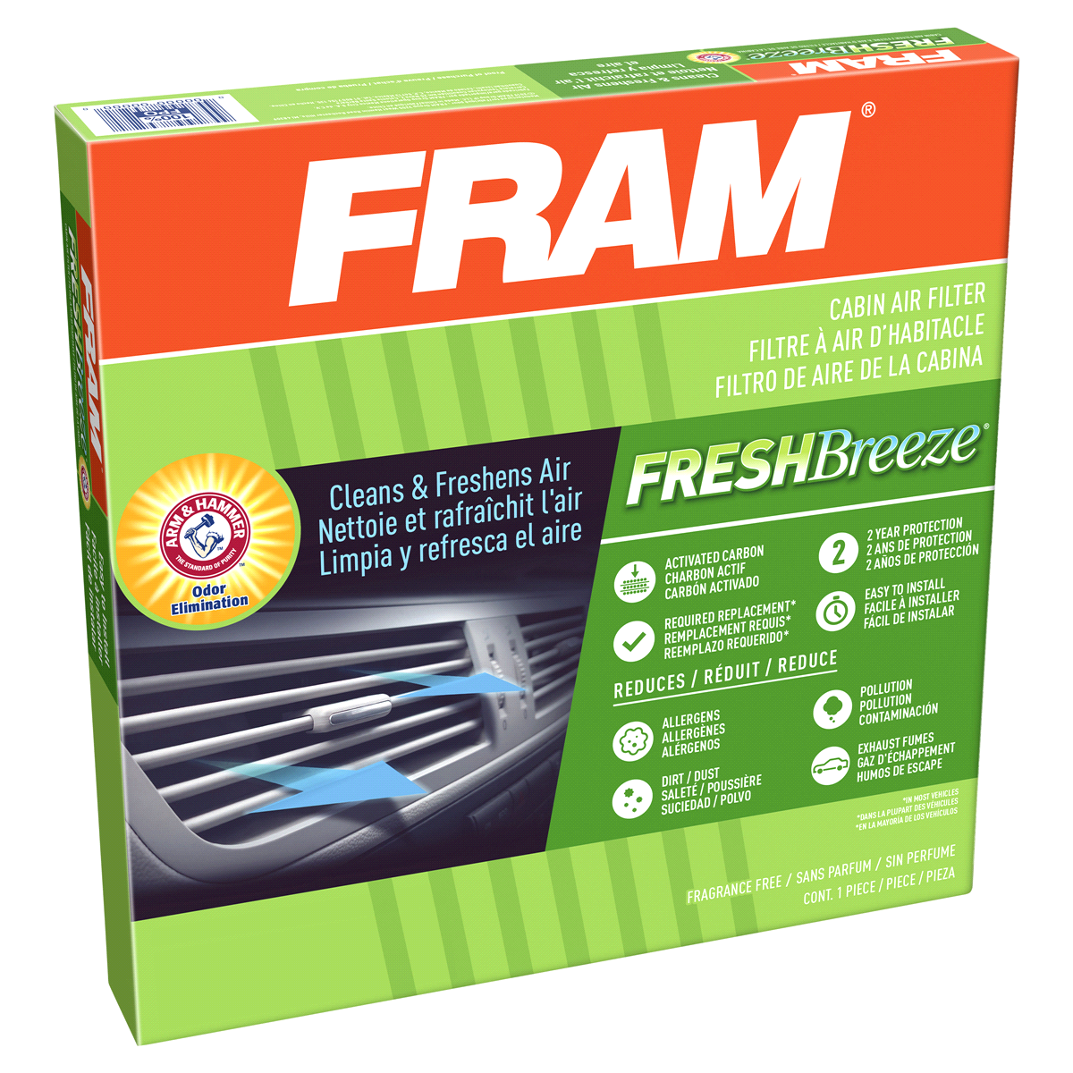 slide 1 of 4, Fram Fresh Breeze Cabin Air Filter CF8392A, 1 ct