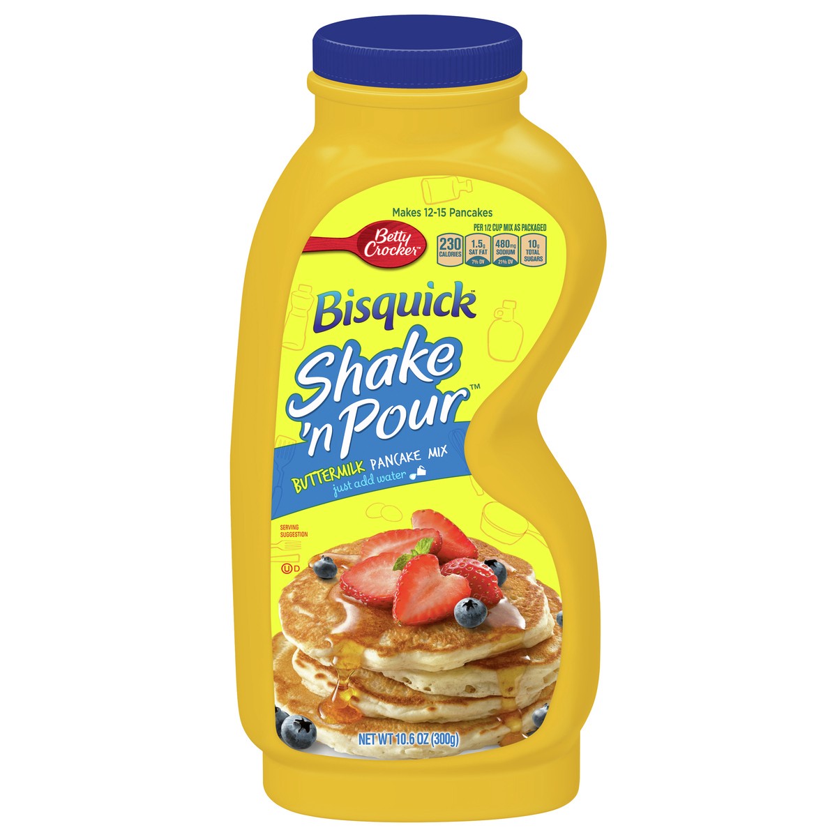 slide 1 of 9, Betty Crocker Bisquick Shake 'n Pour Buttermilk Pancake Mix, 10.6 oz., 10.6 oz