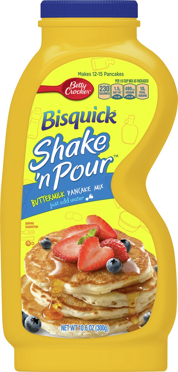 slide 3 of 9, Bisquick Betty Crocker Bisquick Shake 'n Pour Buttermilk Pancake Mix, 10.6 oz., 10.6 oz