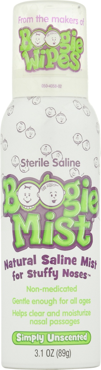 slide 8 of 10, Boogie Mist Unscented Sterile Saline Spray, 3 oz