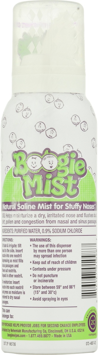 slide 9 of 10, Boogie Mist Unscented Sterile Saline Spray, 3 oz