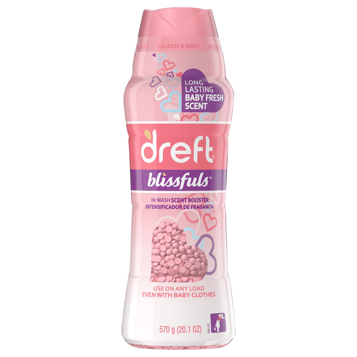 slide 1 of 21, Dreft Blissfuls In-Wash Scent Booster Beads, Baby Fresh Scent, 20.1 Oz, 20.1 oz