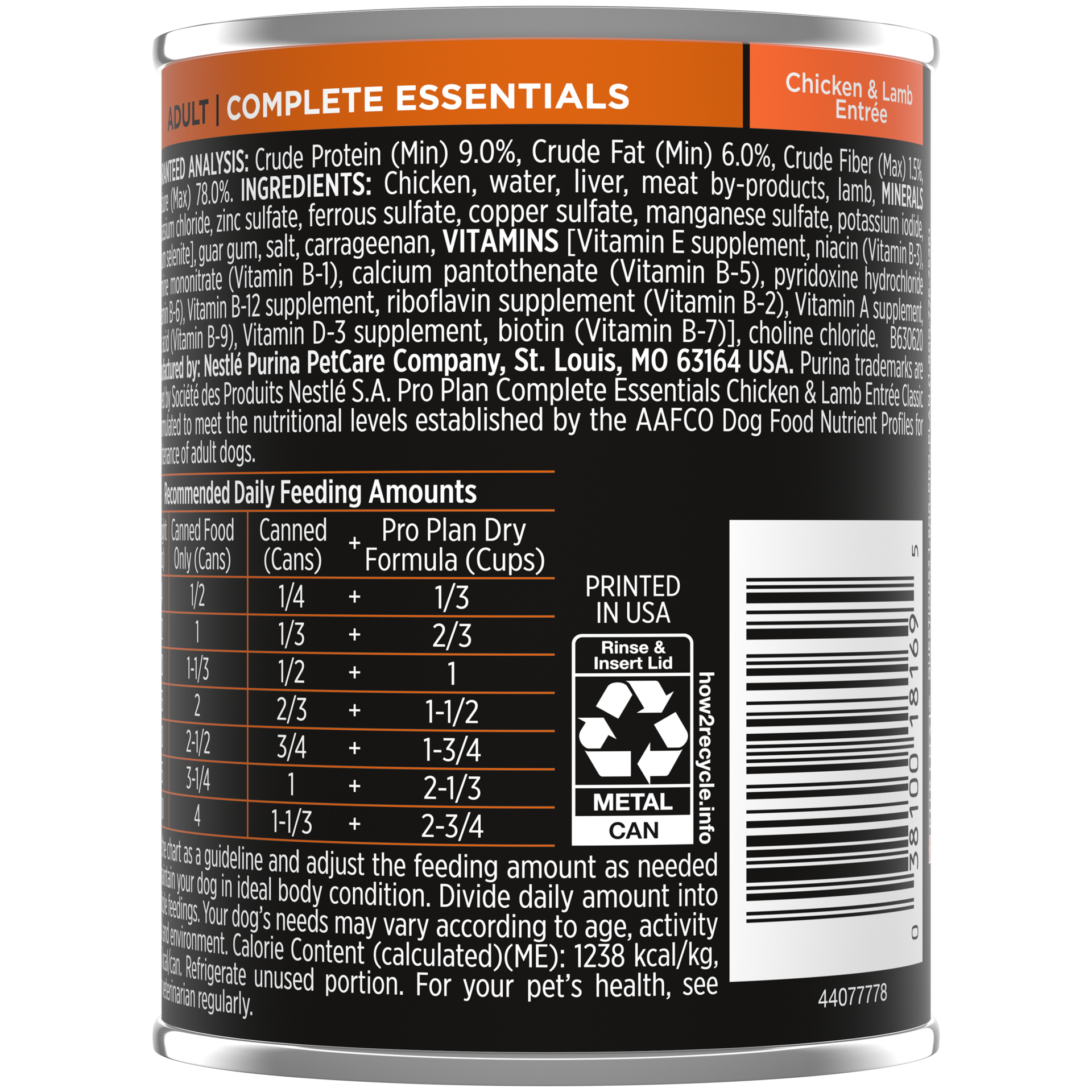 slide 2 of 2, Purina Pro Plan High Protein, Grain Free Wet Dog Food, Chicken and Lamb Entree, 1 ct