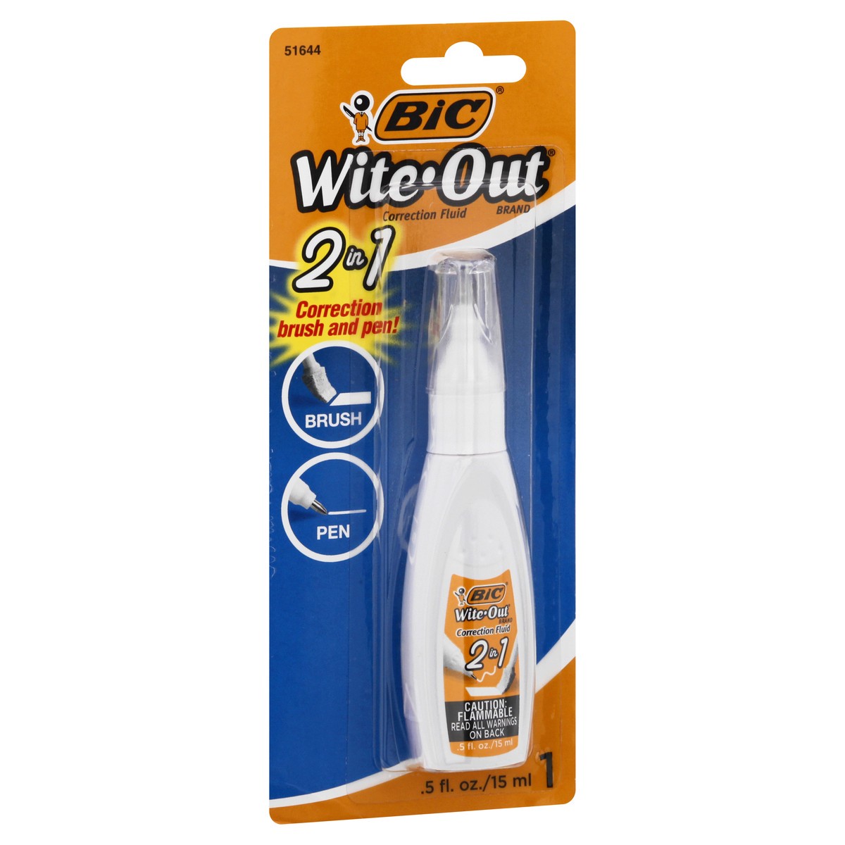 slide 2 of 9, BIC Wite-Out 2-in-1 Correction Fluid, 1 ct