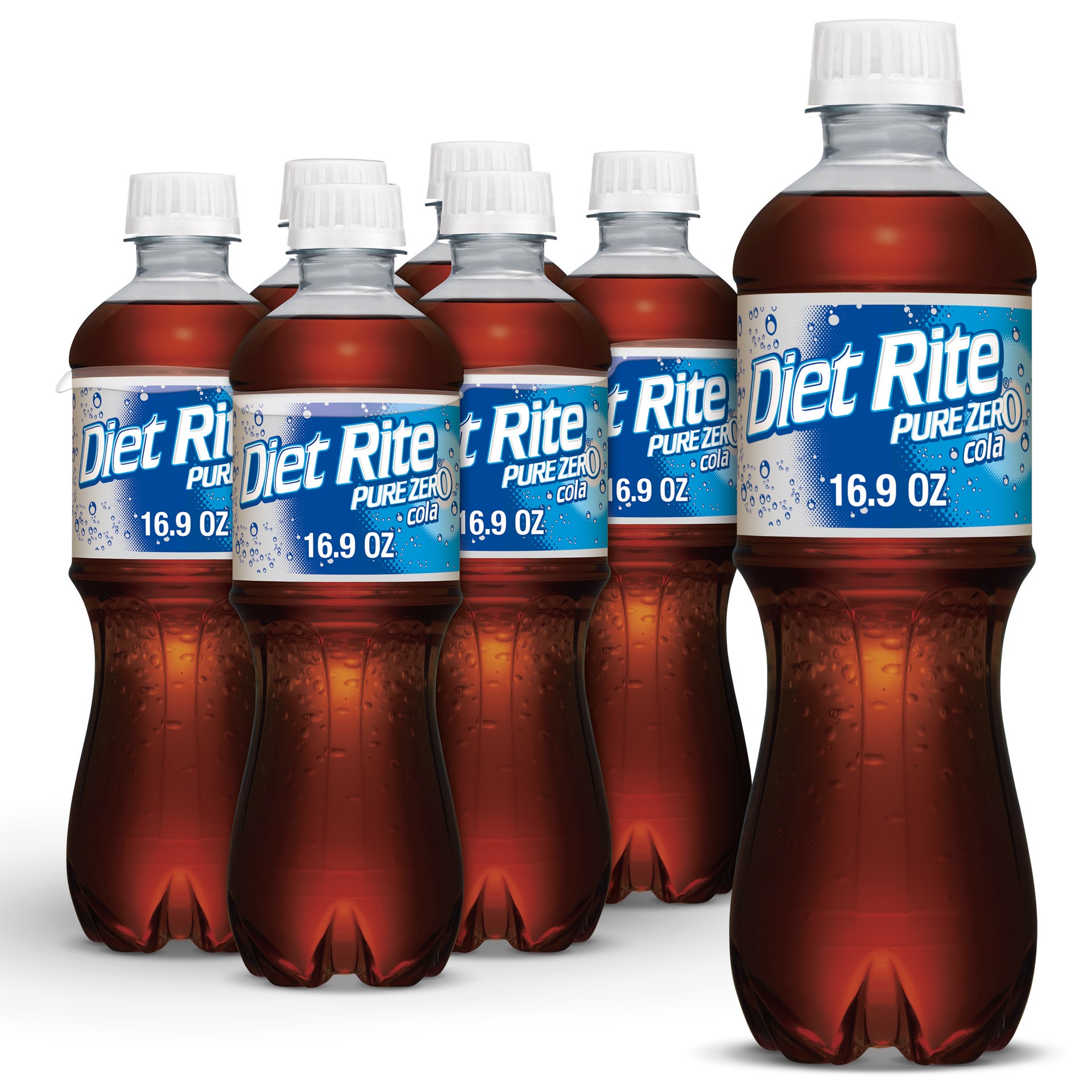 slide 1 of 5, Diet Rite Caffeine Free Cola, 6 ct