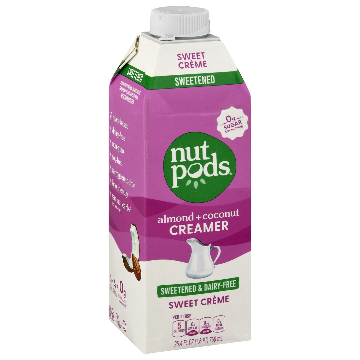 slide 8 of 9, nutpods Almond + Coconut Sweet Creme Creamer - 25.4 fl oz, 25.4 fl oz