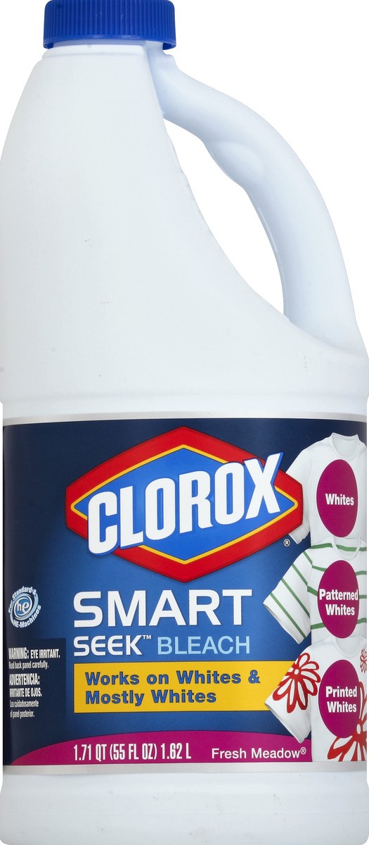 slide 2 of 2, Clorox Smart Seek Fresh Meadow Liquid Bleach, 55 oz