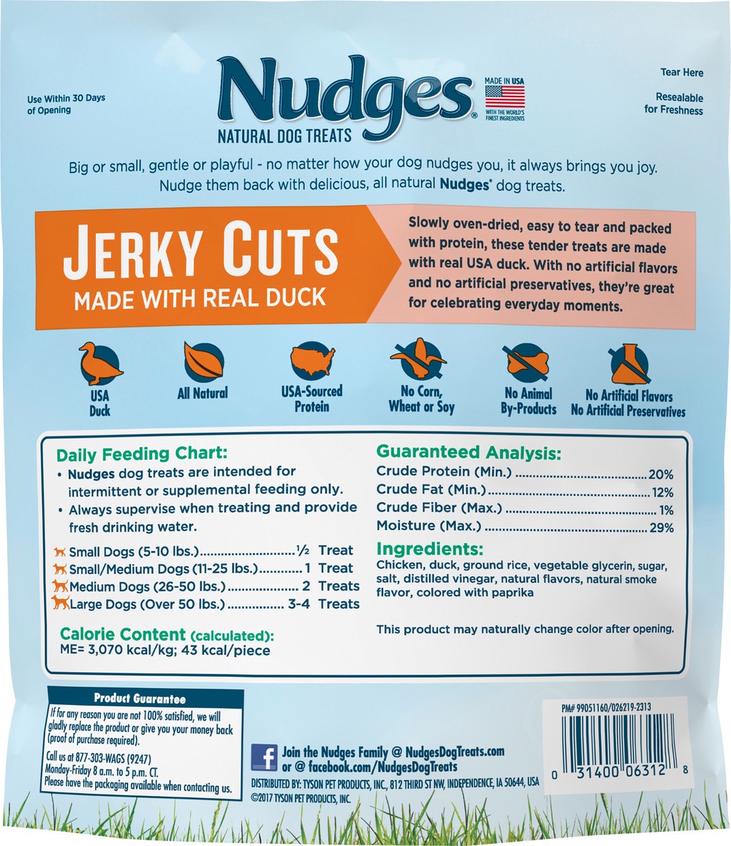 slide 4 of 6, Nudges Duck Jerky Cuts Dog Treats 10 oz, 10 oz