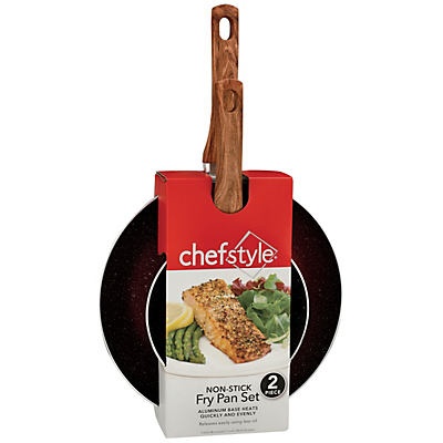 slide 1 of 1, chefstyle Red 7 & 11-inch Non-Stick Fry Pan Set, 2 ct