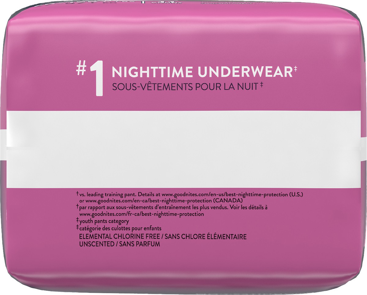 slide 7 of 9, GoodNites Goodnite Girls Youth Pant L/Xl, 11 ct