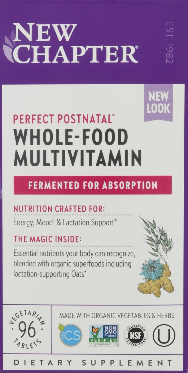 slide 2 of 9, New Chapter Perfect Postnatal Multivitamin Dietary Supplement, 96 ct