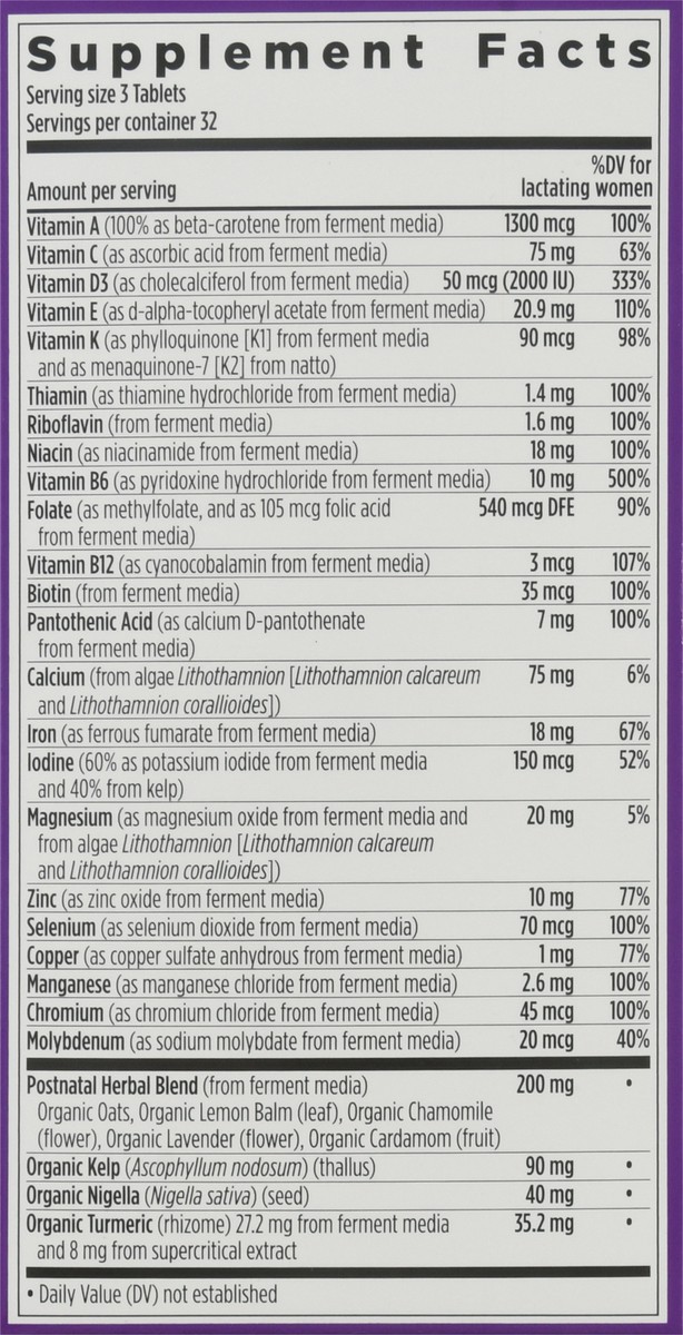 slide 5 of 9, New Chapter Perfect Postnatal Multivitamin Dietary Supplement, 96 ct