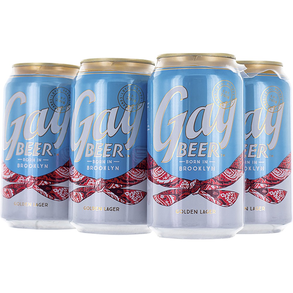 slide 1 of 1, Gay Beer Golden Lager, 12 oz