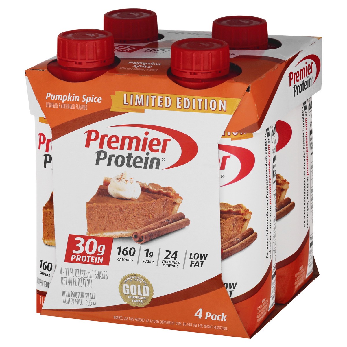 slide 3 of 9, Premier Protein 4 Pack Limited Edition Pumpkin Spice Protein Shakes 4 ea, 4 ct