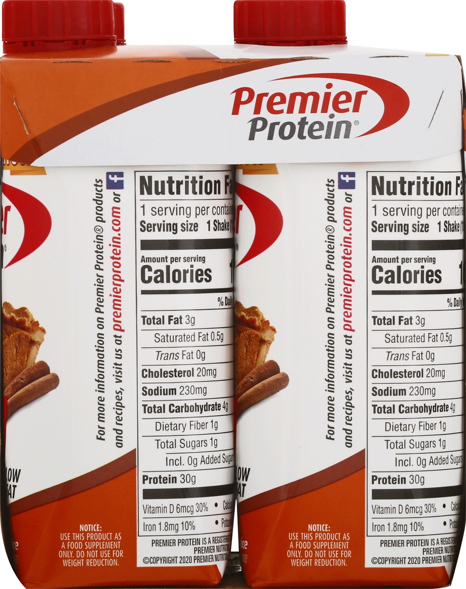 slide 8 of 9, Premier Protein 4 Pack Limited Edition Pumpkin Spice Protein Shakes 4 ea, 4 ct