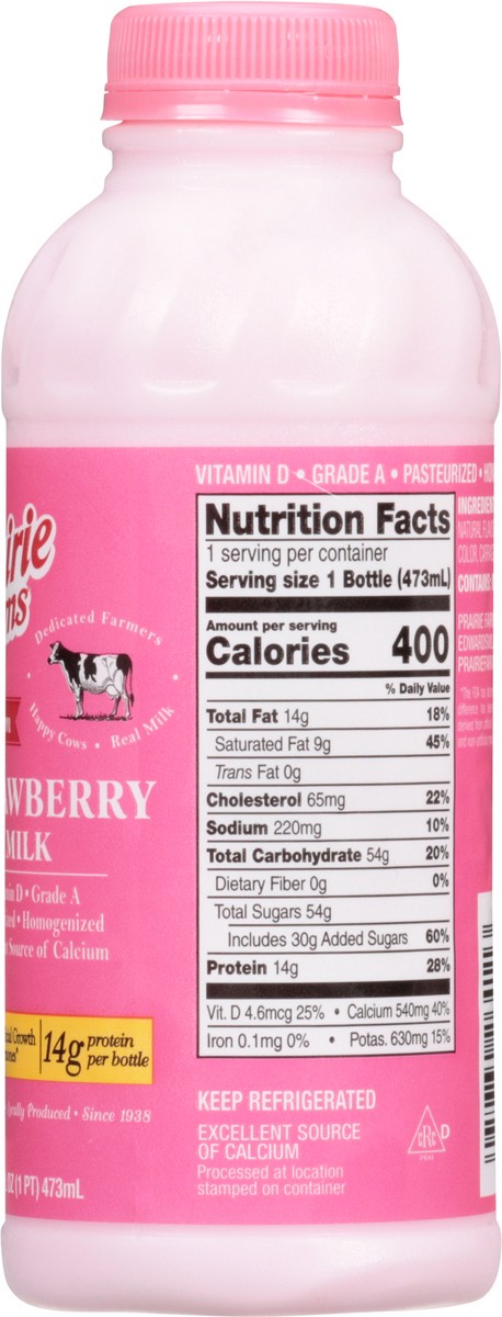 slide 10 of 14, Prairie Farms Premium Strawberry Milk 16 fl oz, 16 fl oz