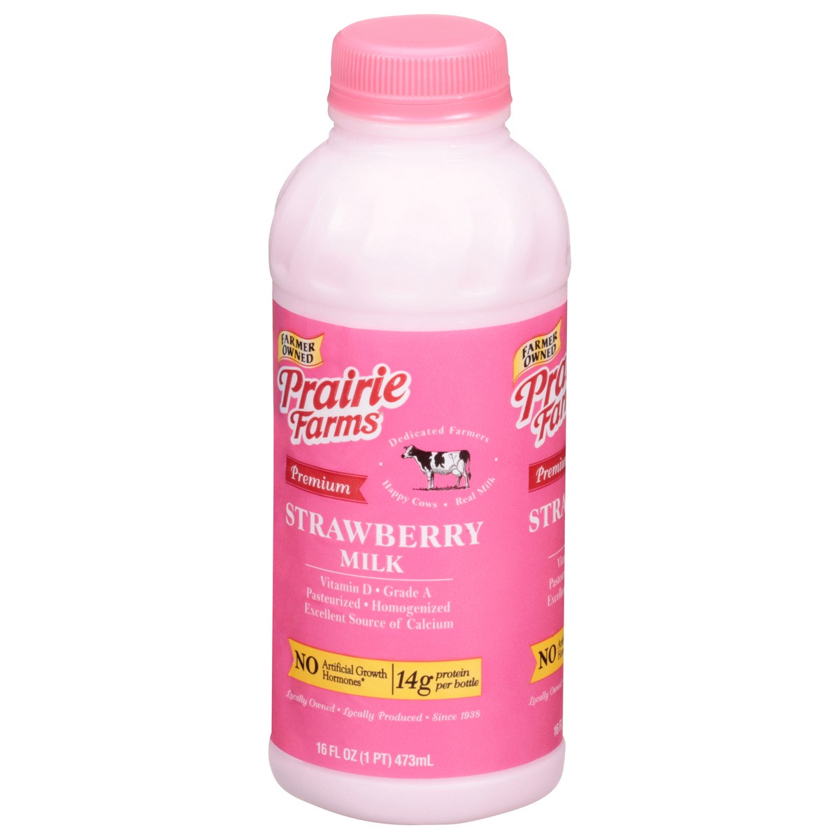 slide 4 of 14, Prairie Farms Premium Strawberry Milk 16 fl oz, 16 fl oz