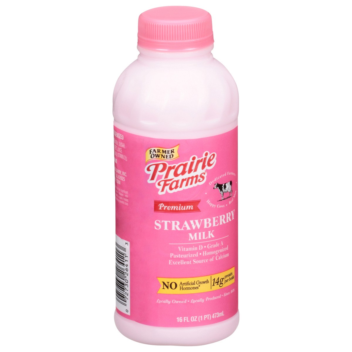 slide 9 of 14, Prairie Farms Premium Strawberry Milk 16 fl oz, 16 fl oz