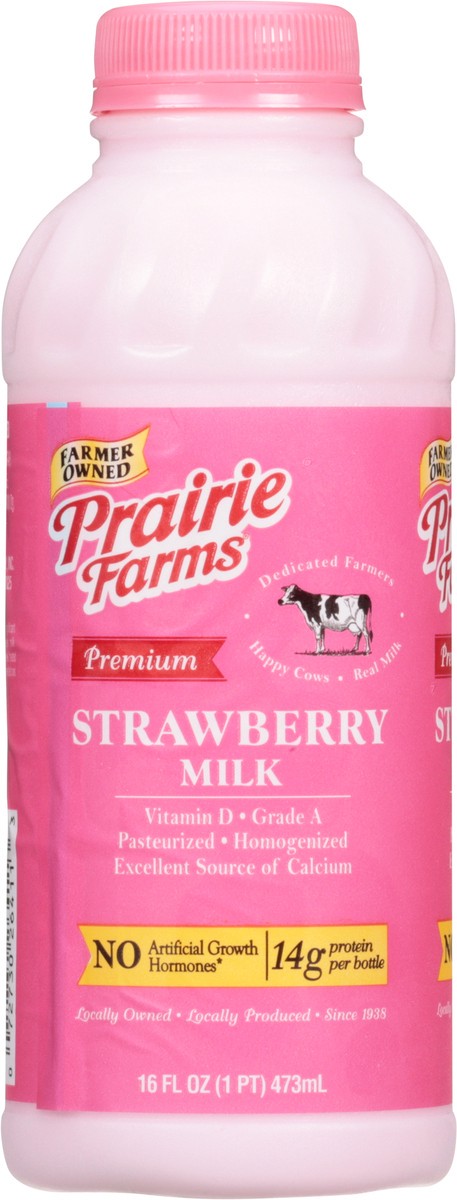 slide 12 of 14, Prairie Farms Premium Strawberry Milk 16 fl oz, 16 fl oz