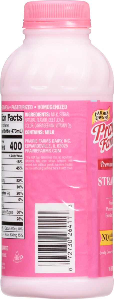 slide 7 of 14, Prairie Farms Premium Strawberry Milk 16 fl oz, 16 fl oz