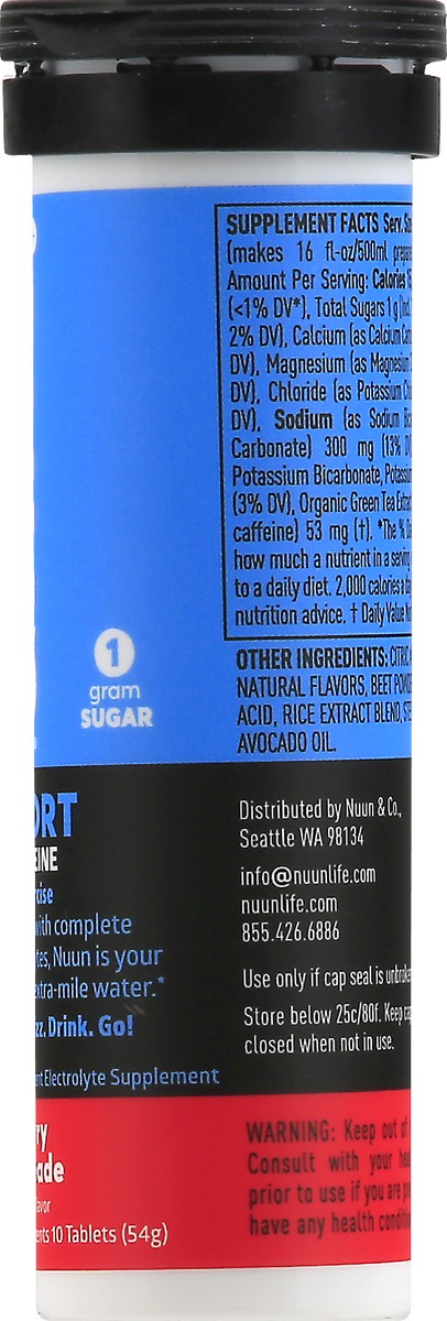 slide 6 of 12, Nuun Hydration Tablets Cherry Limeade Sport + Caffeine - 10 ct, 10 ct