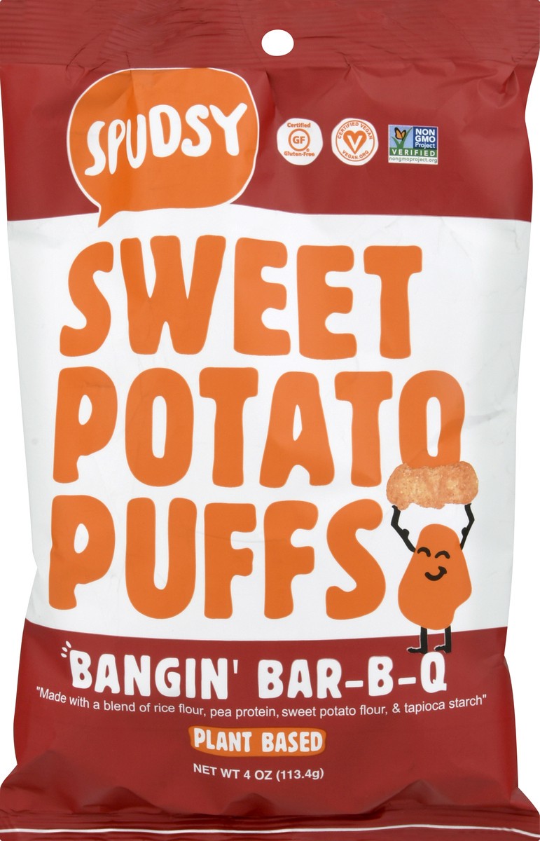 slide 5 of 9, Spudsy Bangin Bar-B-Q Sweet Potato Puffs 4 oz, 4 oz