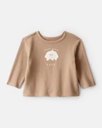 Carter's Baby Boy Baked Rolls Long-Sleeve Tee - Brown Beige 18M