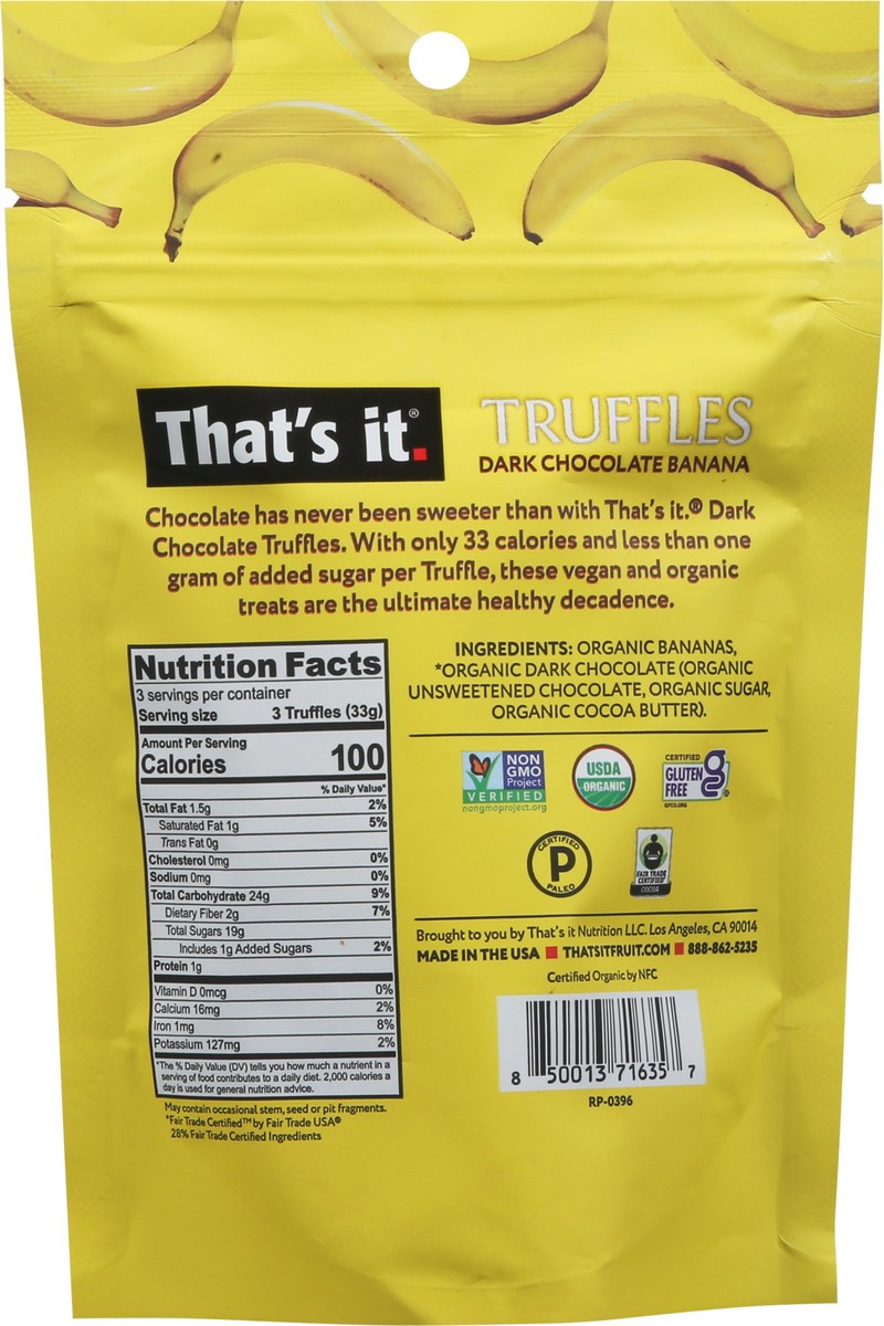 slide 4 of 14, That's it. Organic Dark Chocolate Banana Truffles 3.5 oz, 3.5 oz