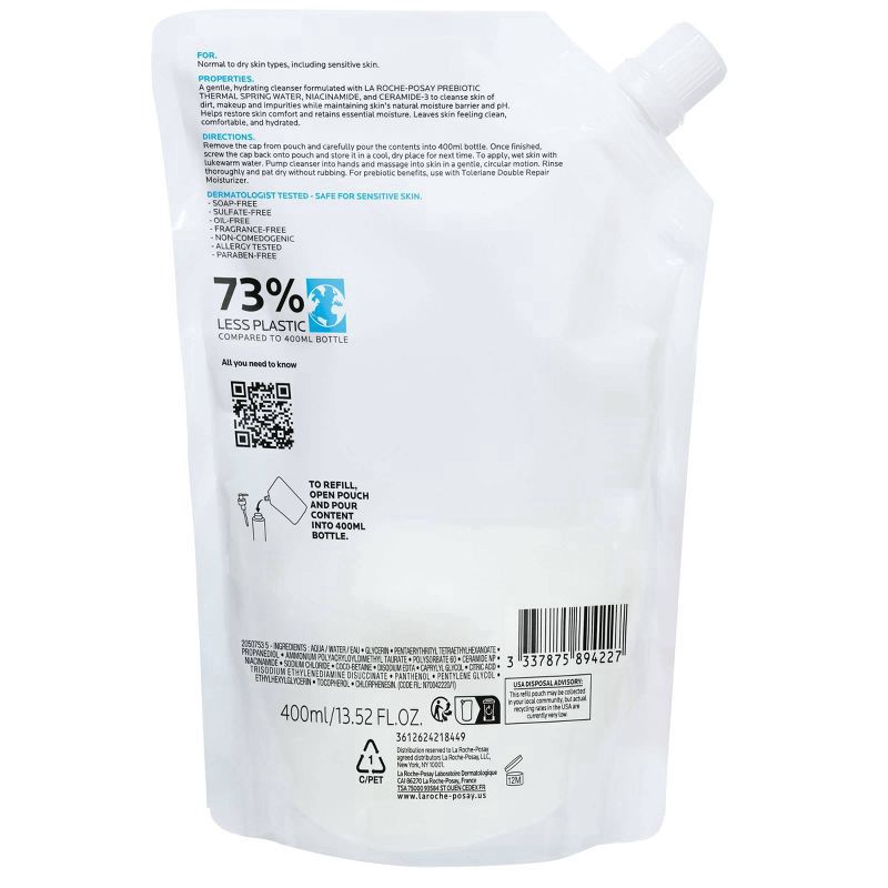 slide 8 of 8, La Roche Posay Hydrating Cleanser - Refill - 13.52oz, 13.52 oz