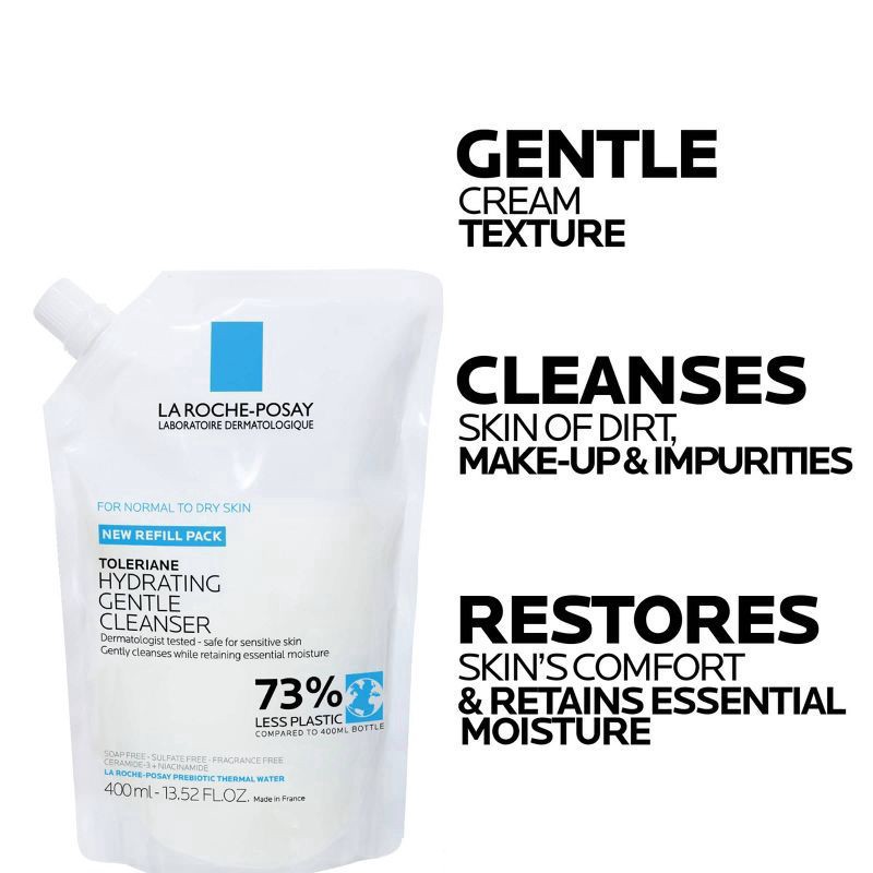 slide 3 of 8, La Roche Posay Hydrating Cleanser - Refill - 13.52oz, 13.52 oz