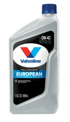 Valvoline European Vehicle Full Synthetic SAE 0W-40 Motor Oil 1 QT