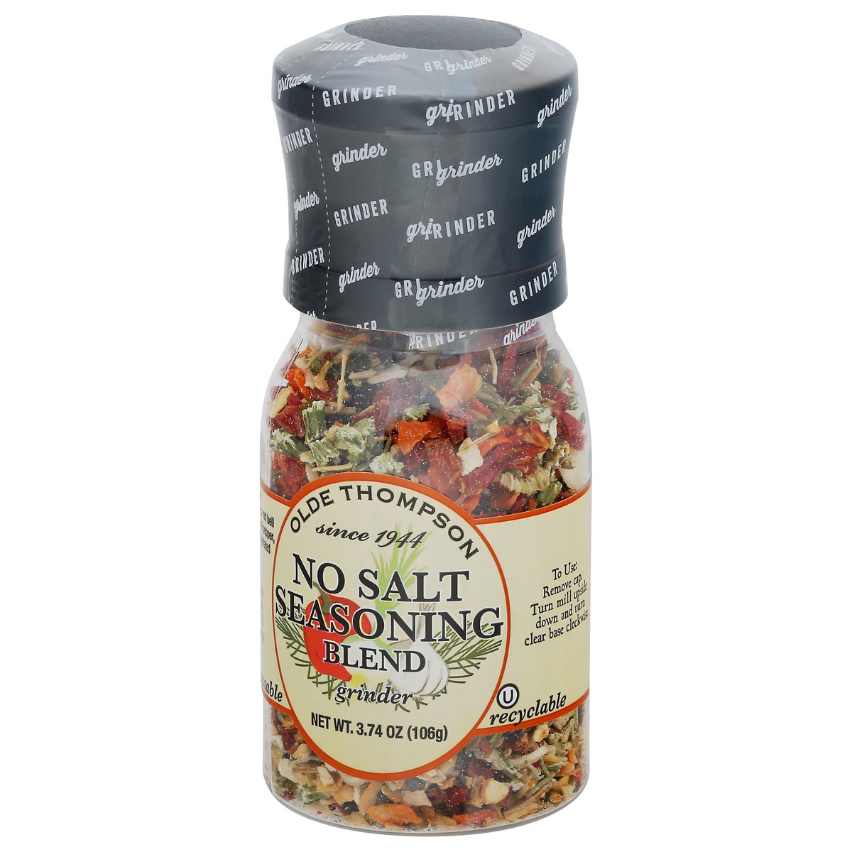 slide 12 of 13, Olde Thompson No Salt Seasoning Blend Grinder 3.74 oz Bottle, 3.74 oz