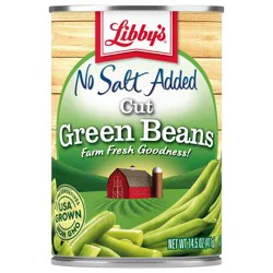 Libby's No Salt Added Cut Green Beans, 14.5 oz