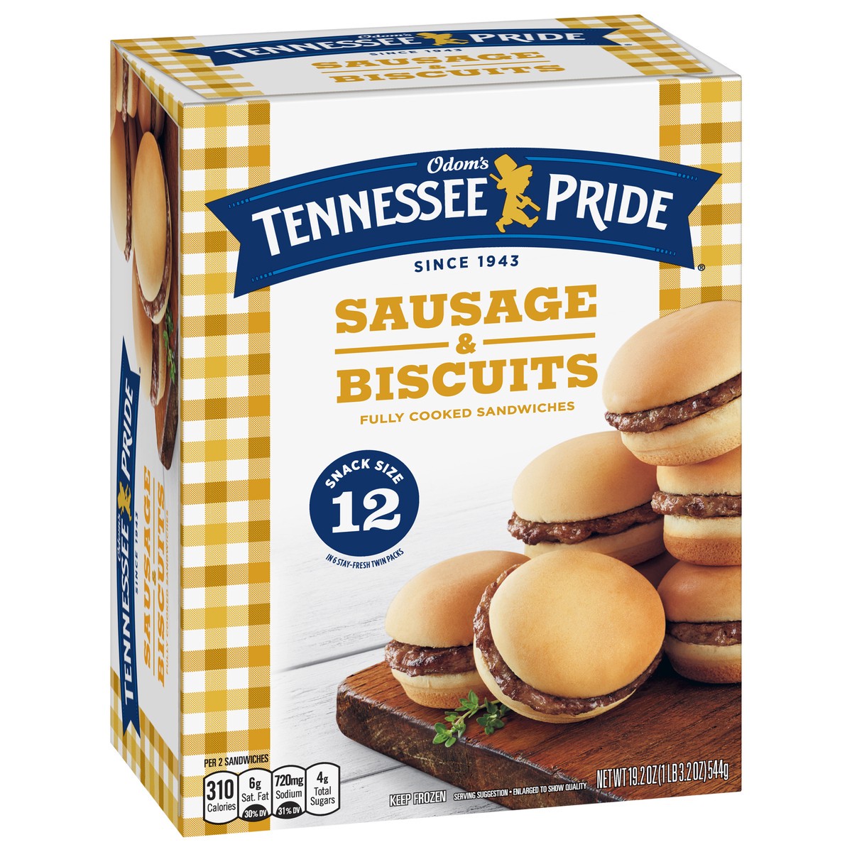 slide 2 of 11, Odom's Tennessee Pride Sausage Yeast Biscuits, 18.2 oz