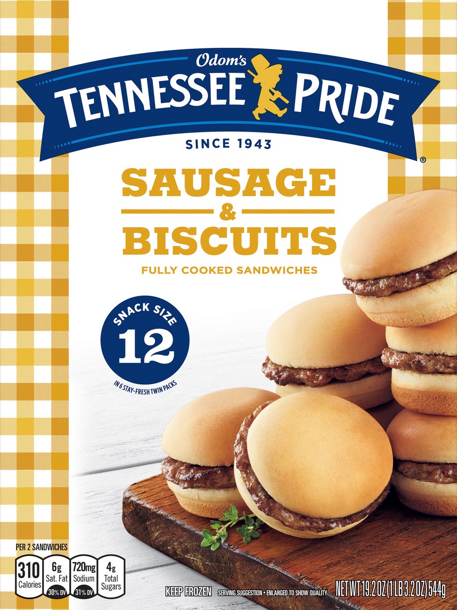 slide 9 of 11, Odom's Tennessee Pride Sausage Yeast Biscuits, 18.2 oz