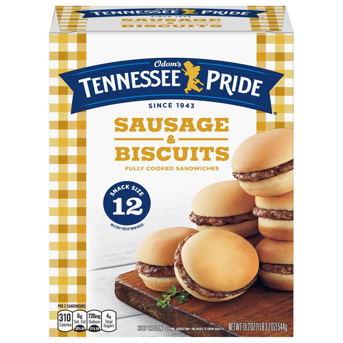 slide 11 of 11, Odom's Tennessee Pride Sausage Yeast Biscuits, 18.2 oz