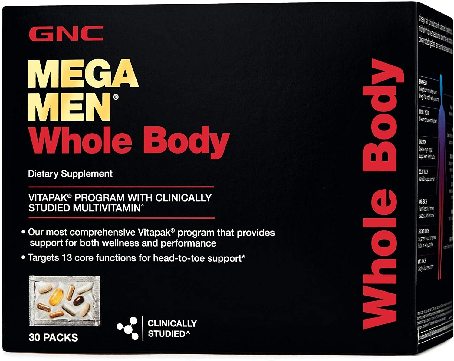 slide 1 of 1, GNC Mega Men Whole Body Vitapak Program, 30 ct