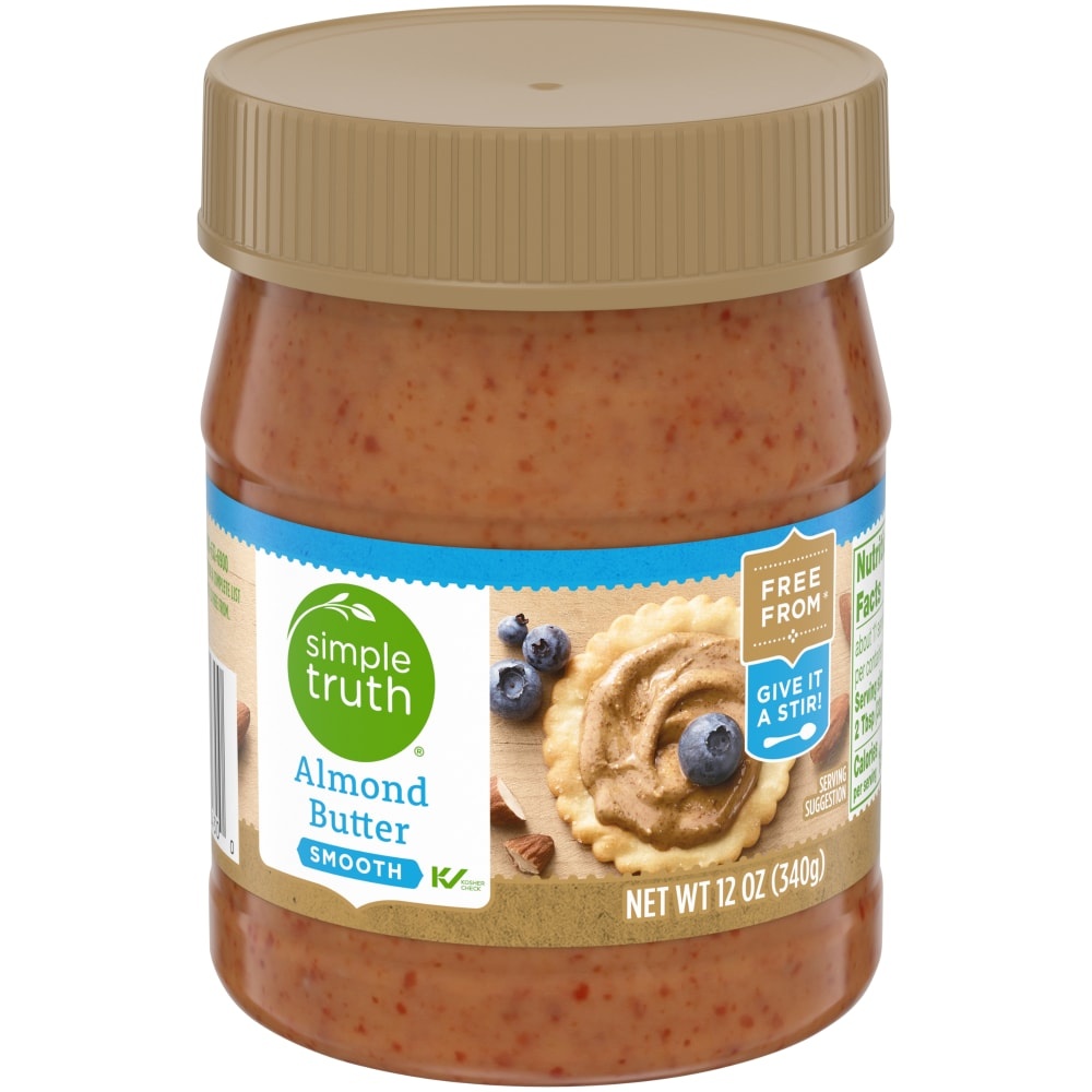 slide 1 of 1, Simple Truth Smooth Almond Butter, 12 oz