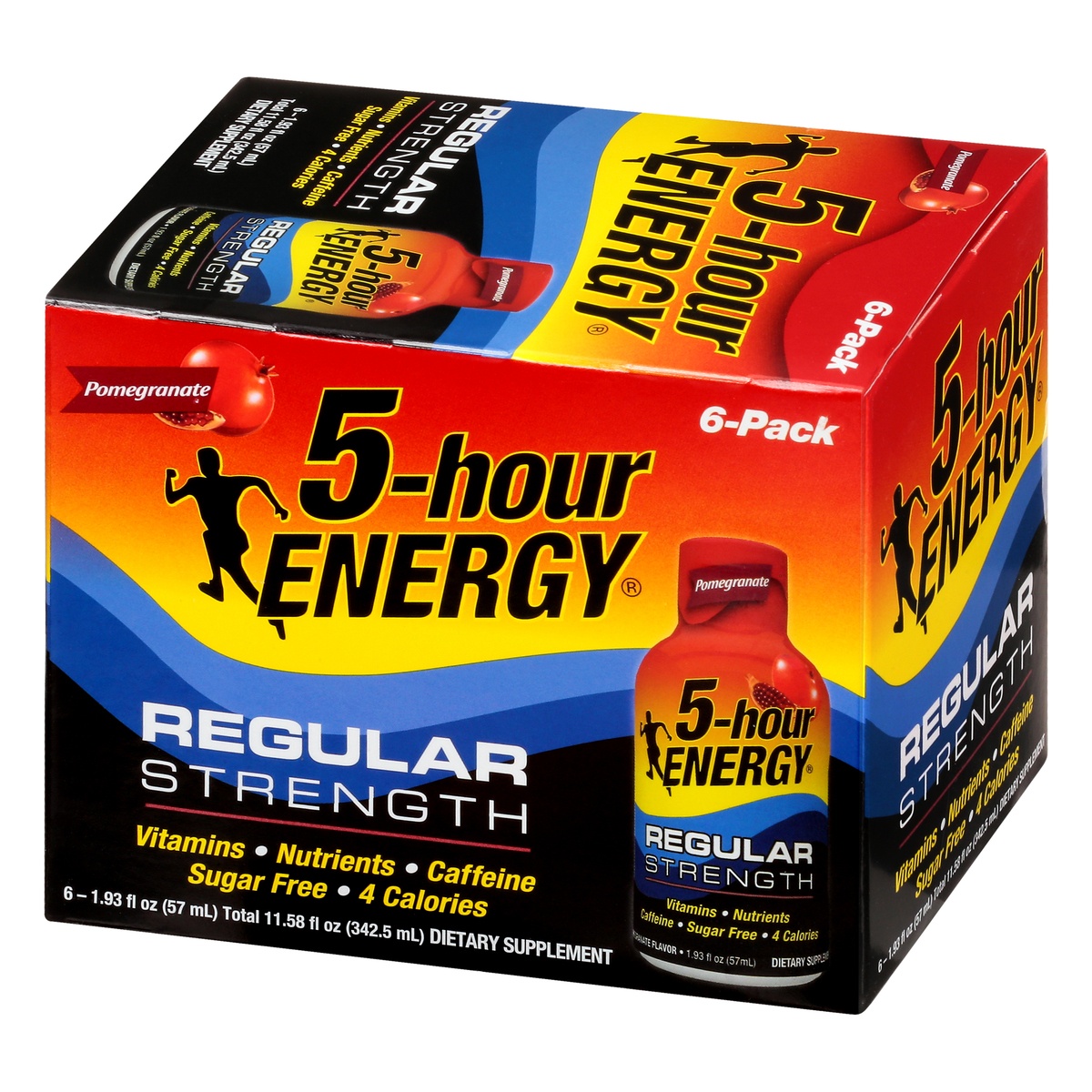 slide 3 of 9, 5-hour ENERGY Shot, Regular Strength, Pomegranate, 6 ct; 1.93 oz