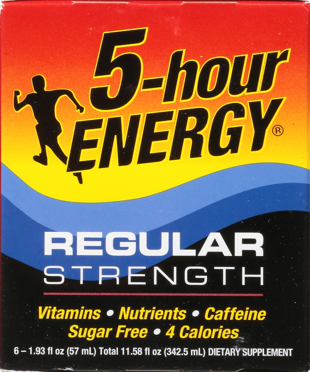 slide 6 of 9, 5-hour ENERGY Shot, Regular Strength, Pomegranate, 6 ct; 1.93 oz
