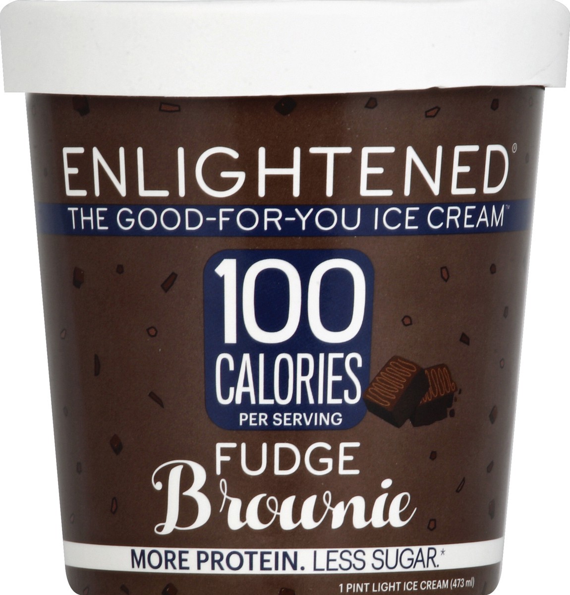 slide 3 of 6, Enlightened Fudge Brownie Ice Cream, 16 oz