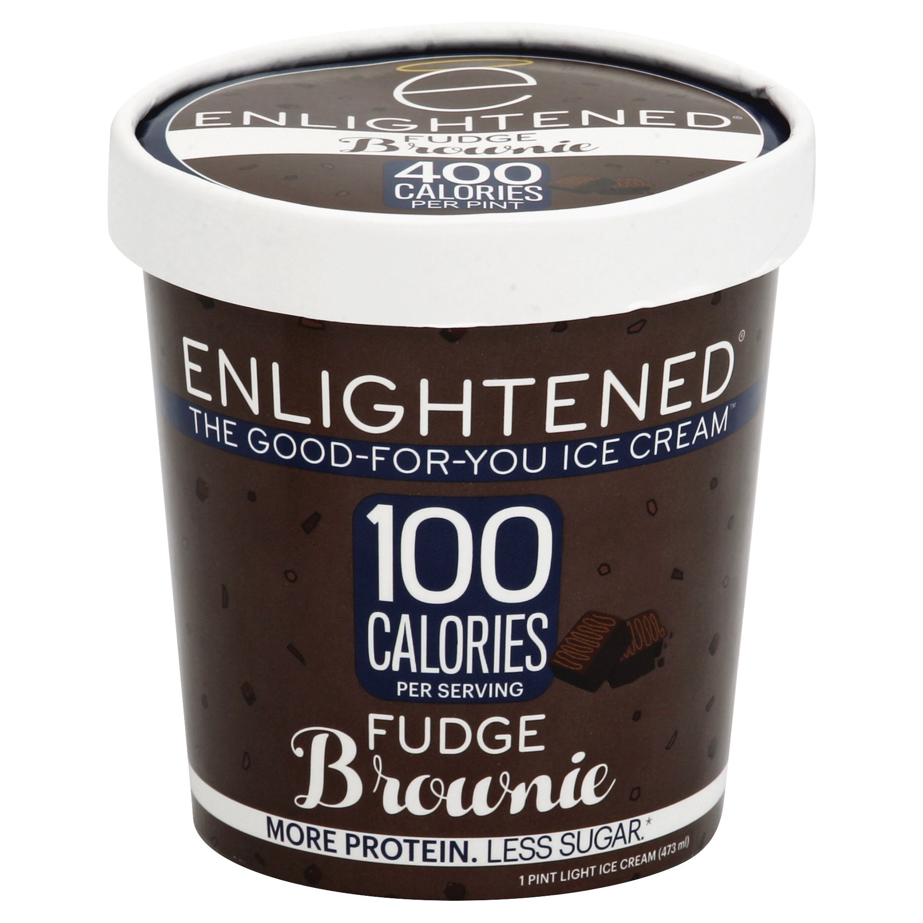 slide 1 of 6, Enlightened Fudge Brownie Ice Cream, 16 oz