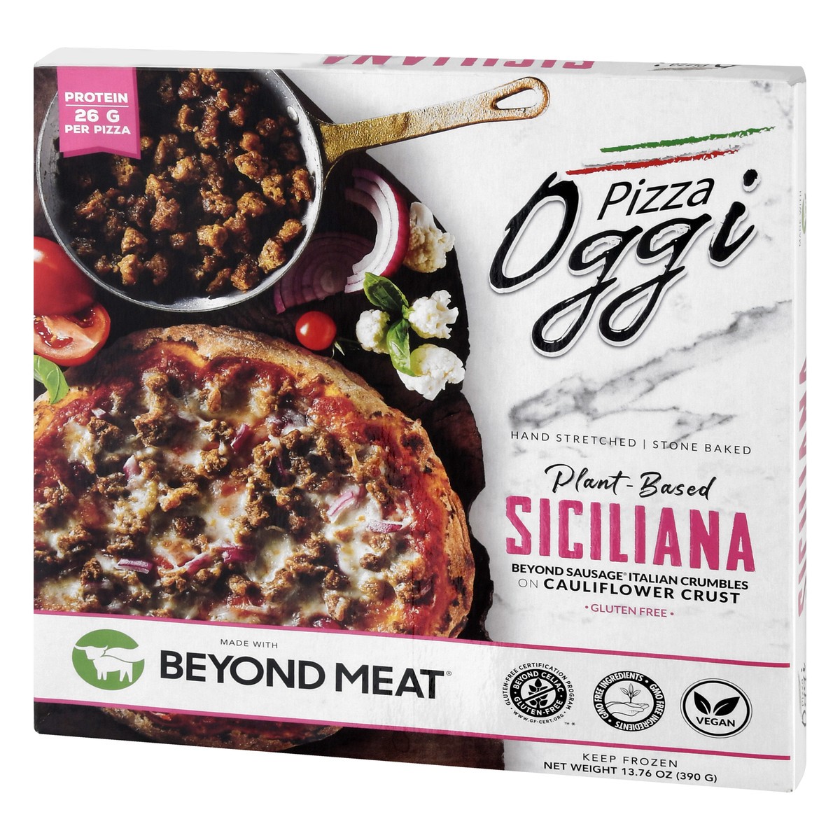 slide 6 of 9, Oggi Plant-Based Siciliana Pizza 13.76 oz, 13.76 oz