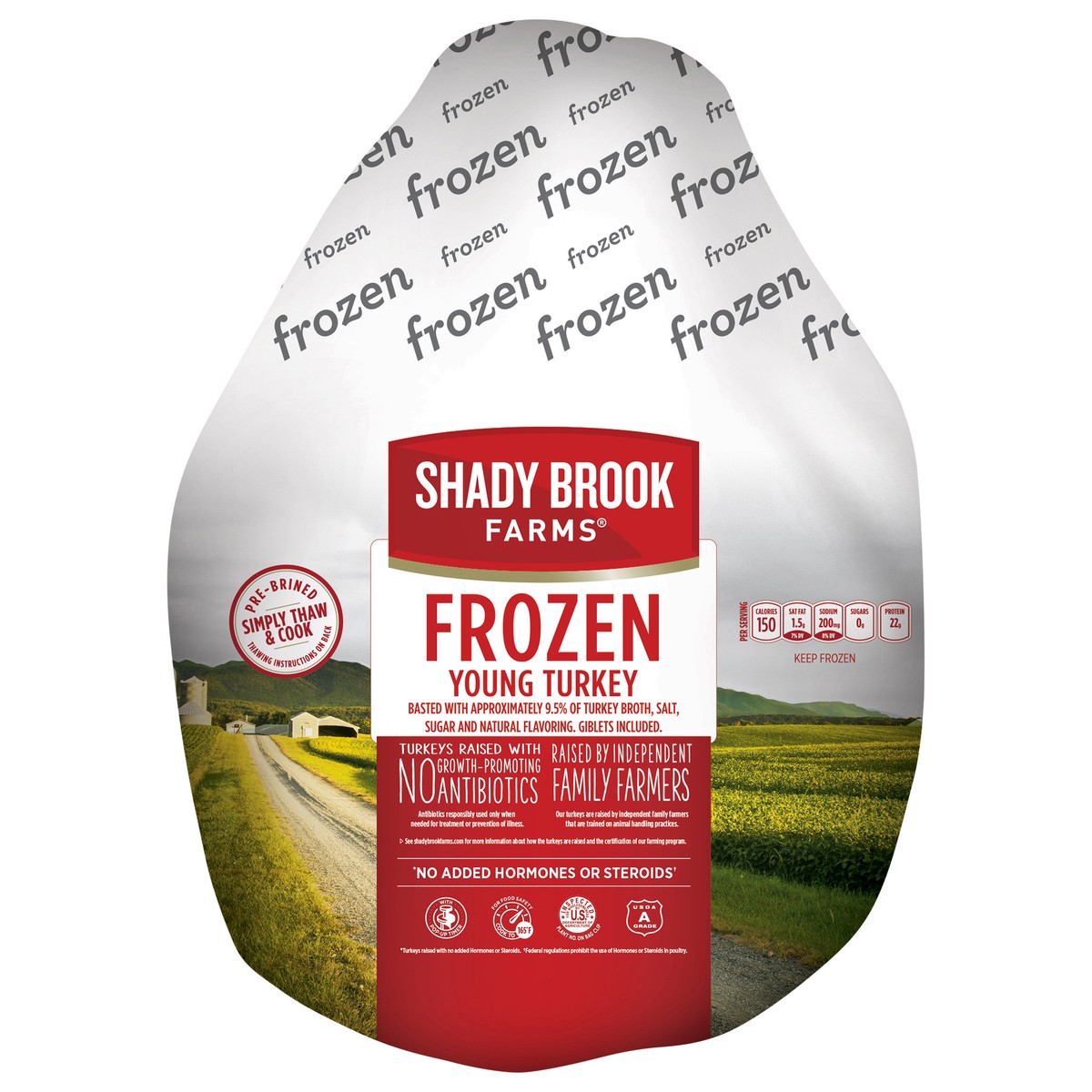 slide 2 of 2, Shady Brook Farms Frozen Whole Turkey, 20-24 lbs., per lb
