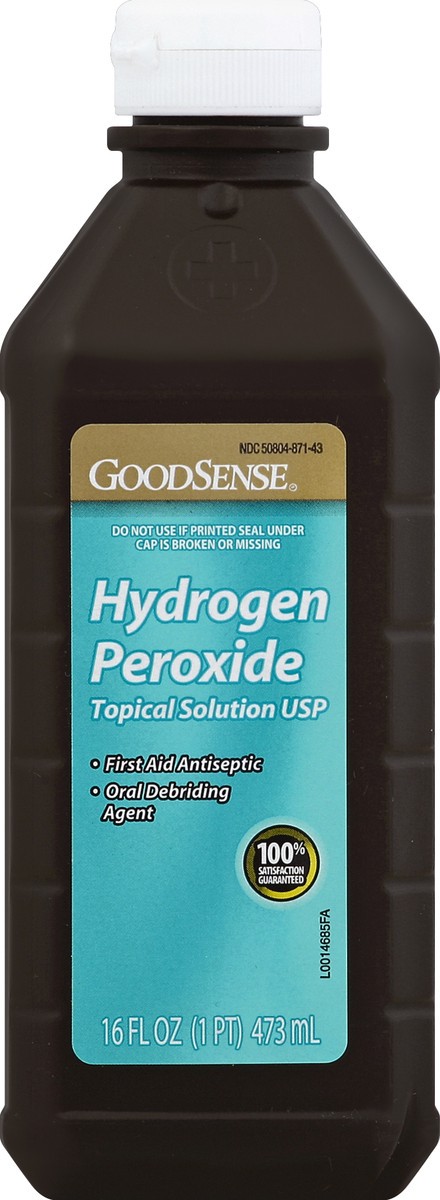 slide 1 of 3, Good Sense Hydrogen Peroxide 16 oz, 16 oz