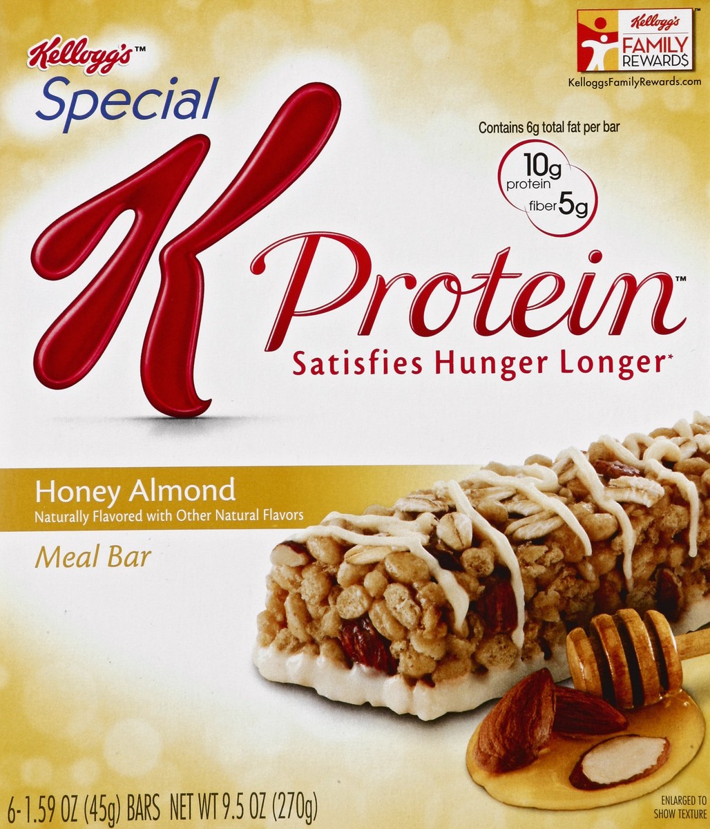 slide 5 of 6, Kellogg's Special K Protein Honey Almond Meal Bars, 6 ct; 1.59 oz